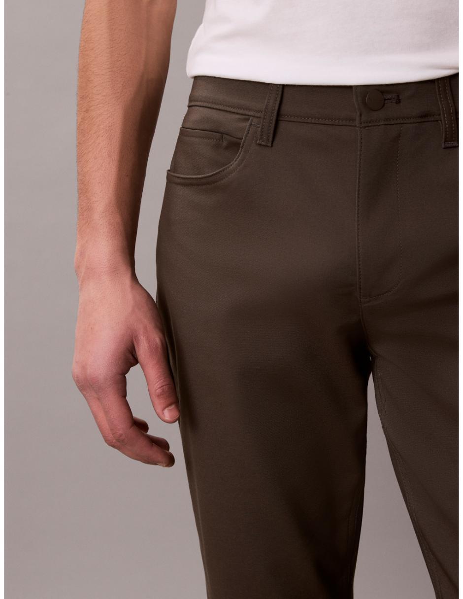 Pantalón casual de vestir slim de algodón para hombre 2