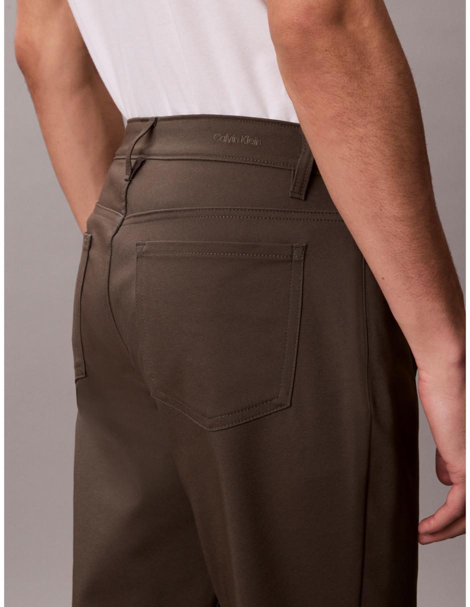 Pantalón casual de vestir slim de algodón para hombre 4