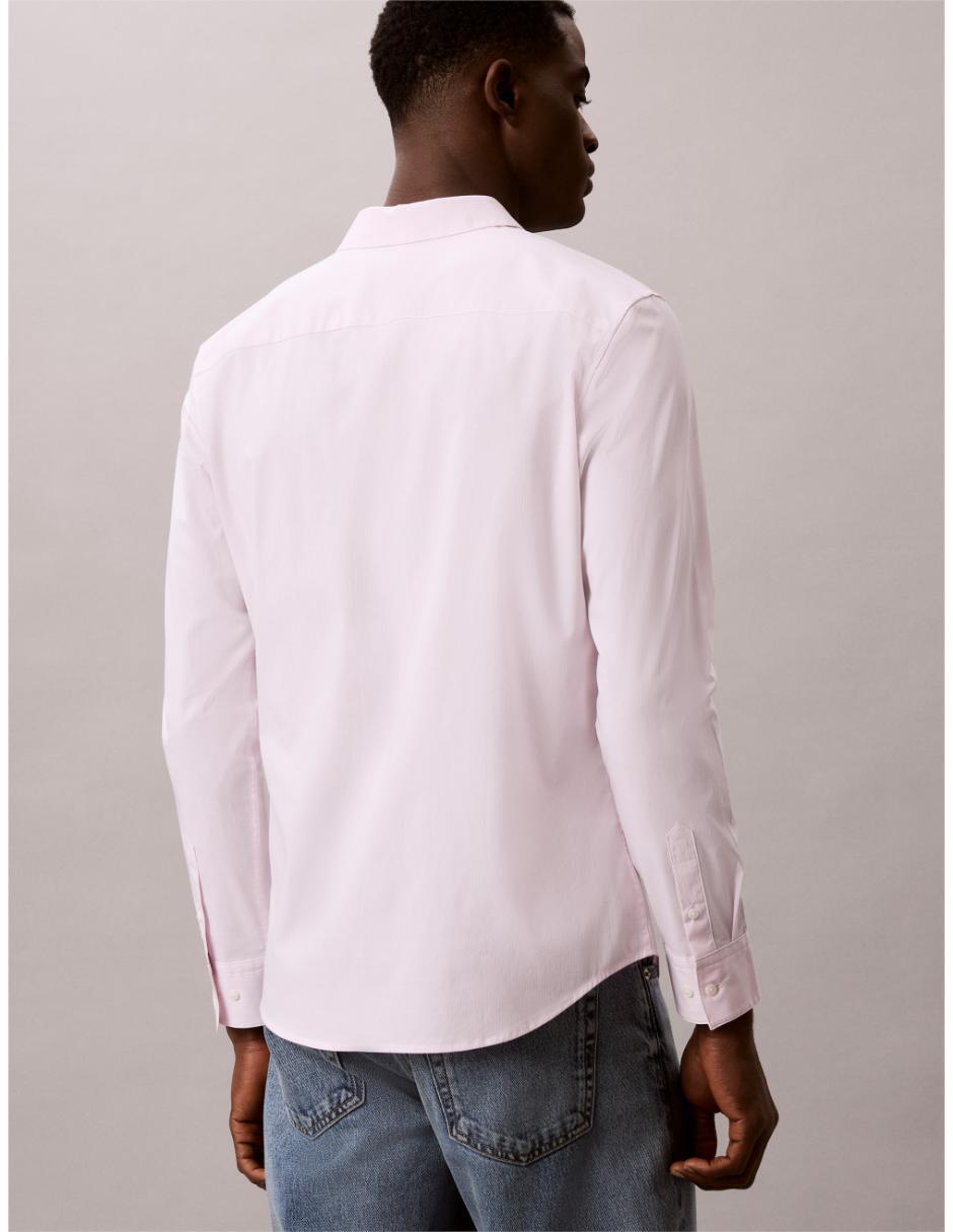 Camisa casual de algodón manga larga para hombre