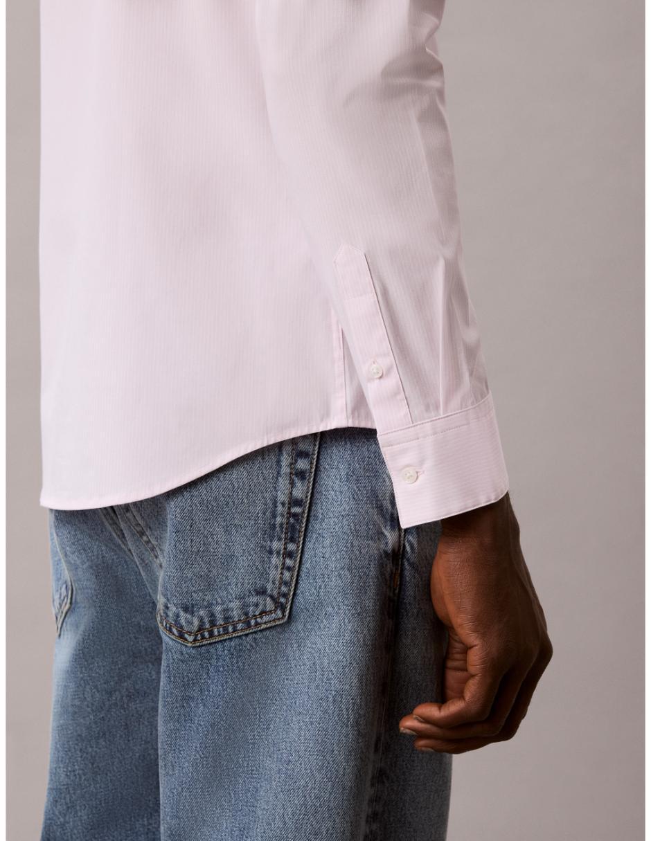 Camisa casual de algodón manga larga para hombre