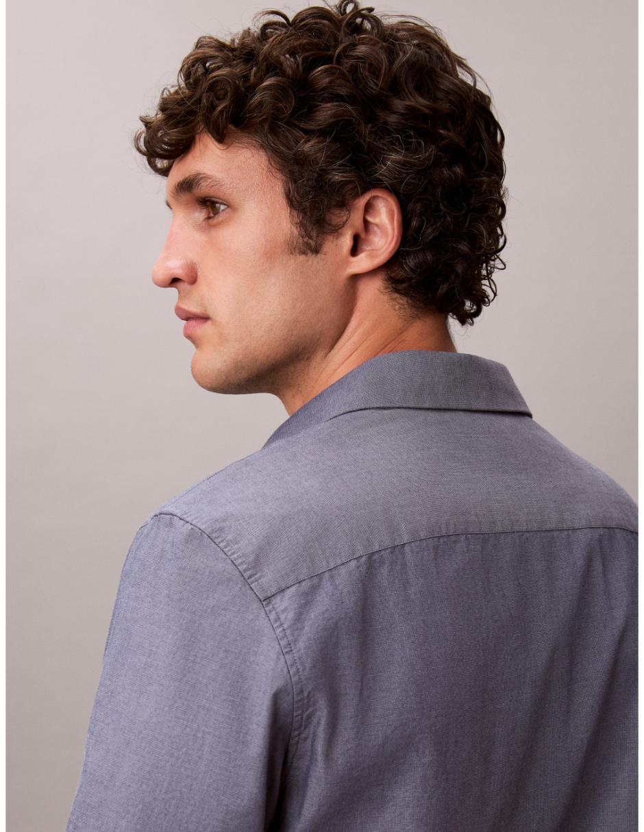 Camisa casual de algodón manga larga para hombre 4