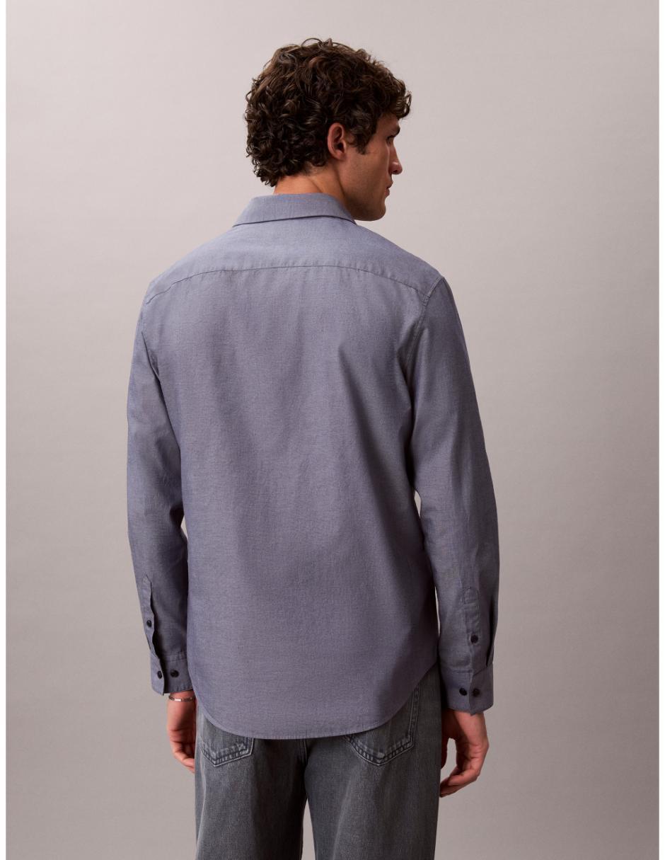 Camisa casual de algodón manga larga para hombre 2