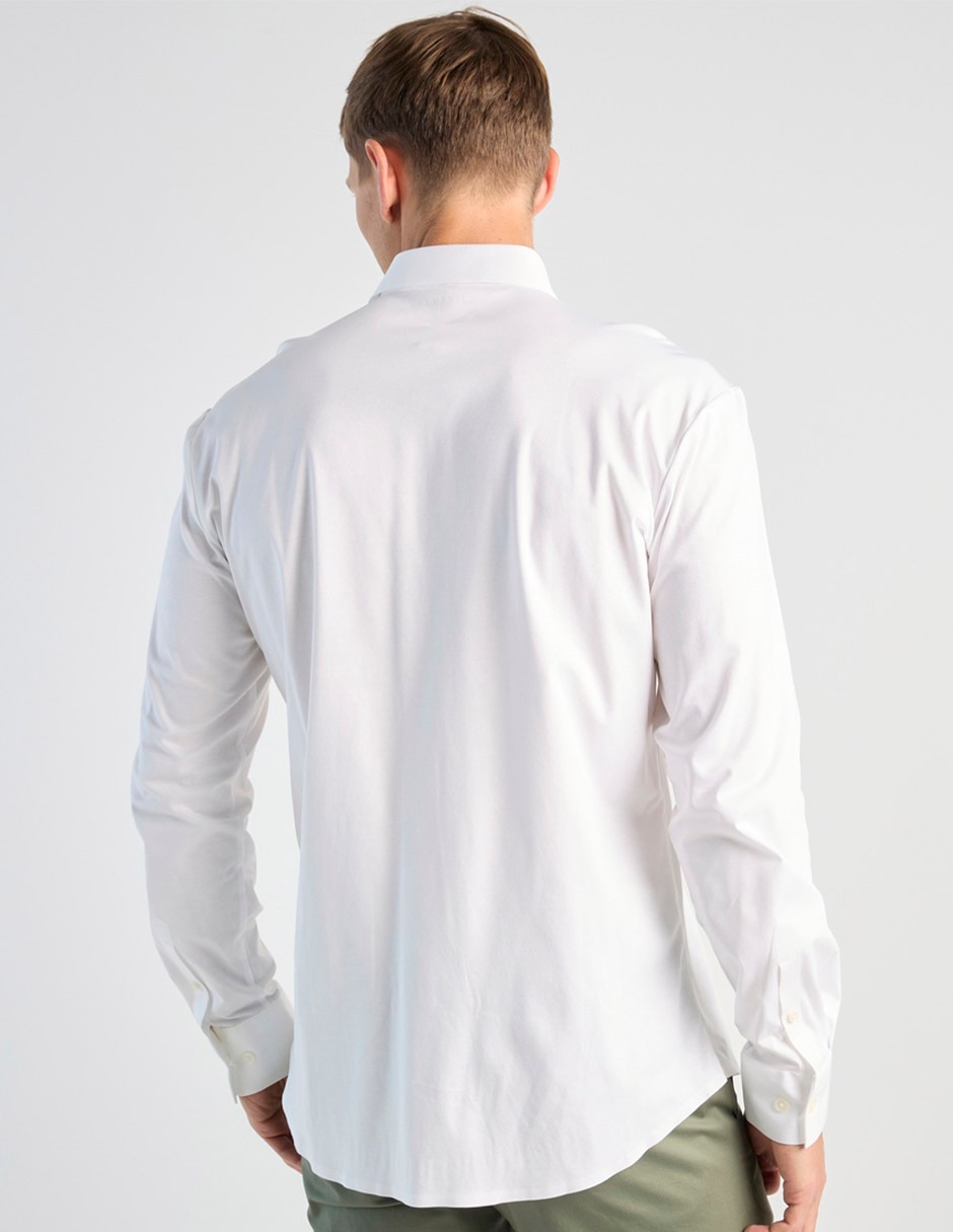 Camisa/Sobrecamisa Casual De (Si Aplica) Algodón Y Poliéster Manga Larga Para Hombre 2