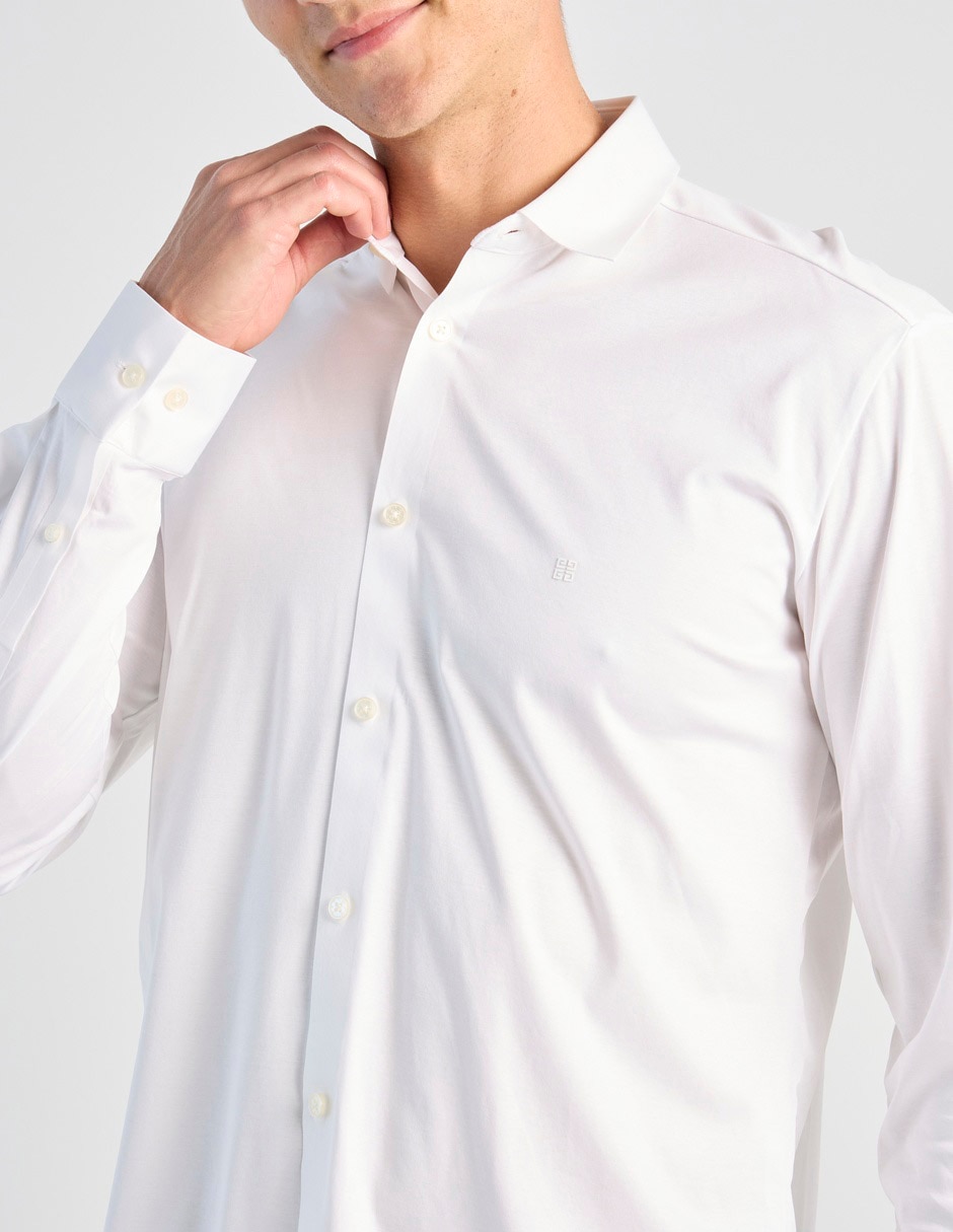Camisa/Sobrecamisa Casual De (Si Aplica) Algodón Y Poliéster Manga Larga Para Hombre 4