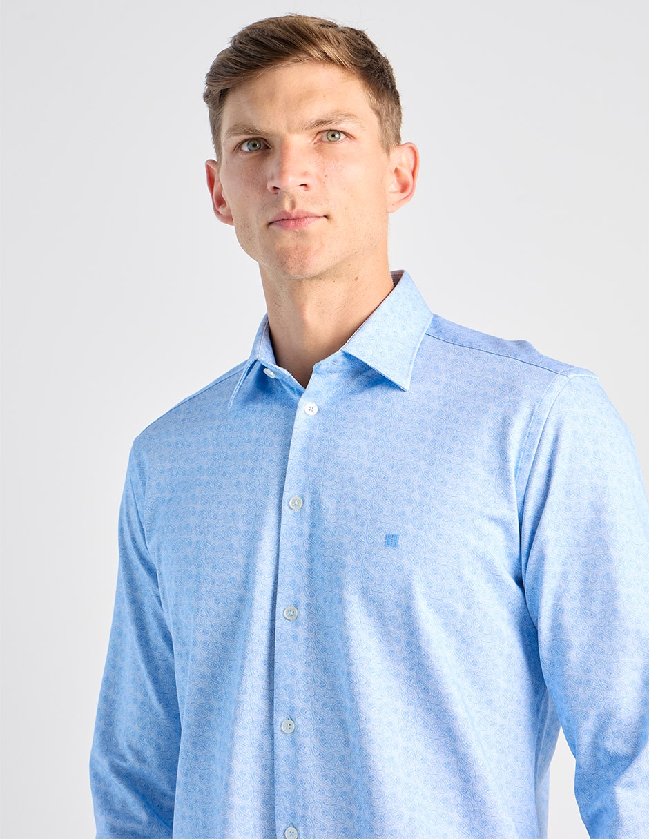 Camisa casual manga larga para hombre 2