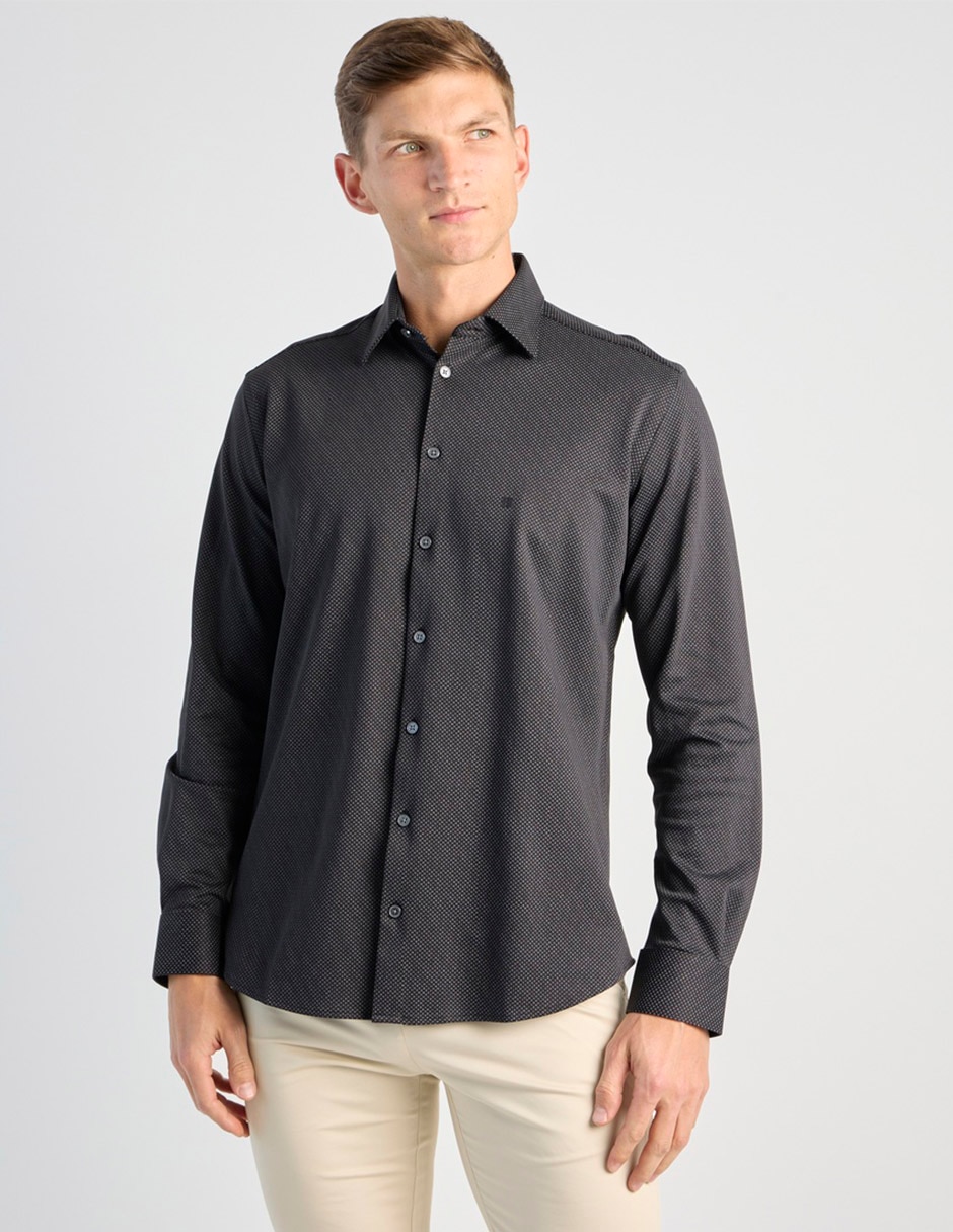 Camisa casual manga larga para hombre