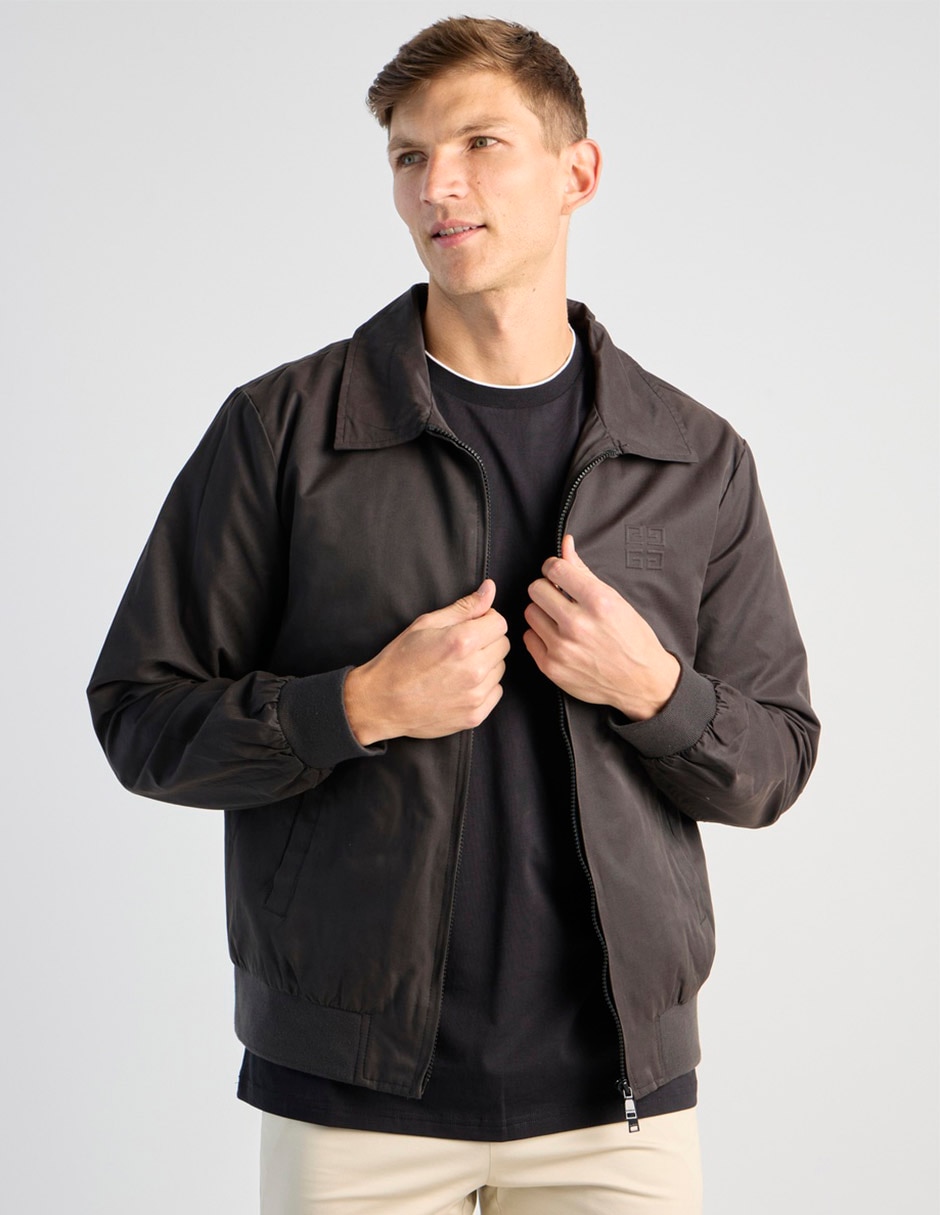 Chamarra beisbolera con bolsillos para hombre