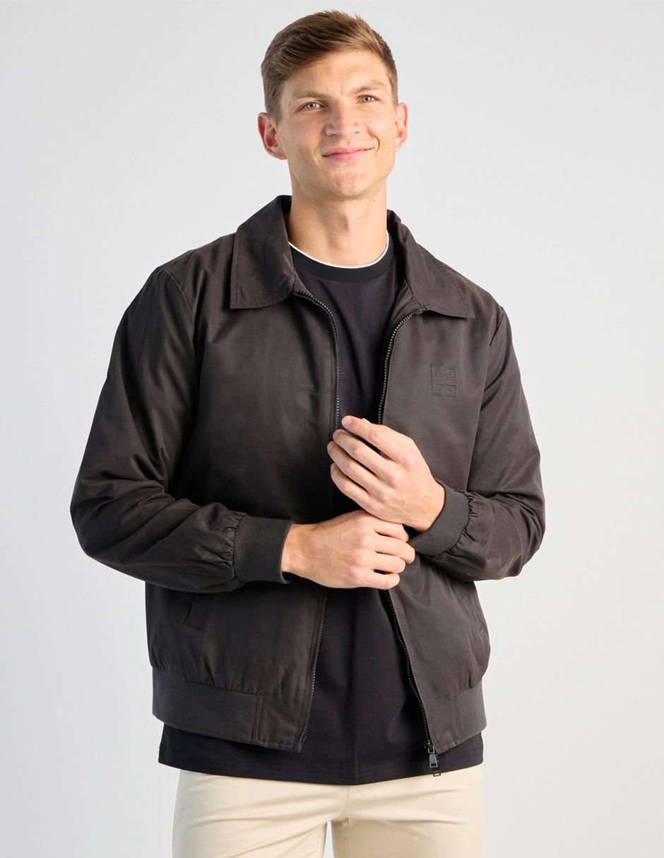 Chamarra beisbolera con bolsillos para hombre