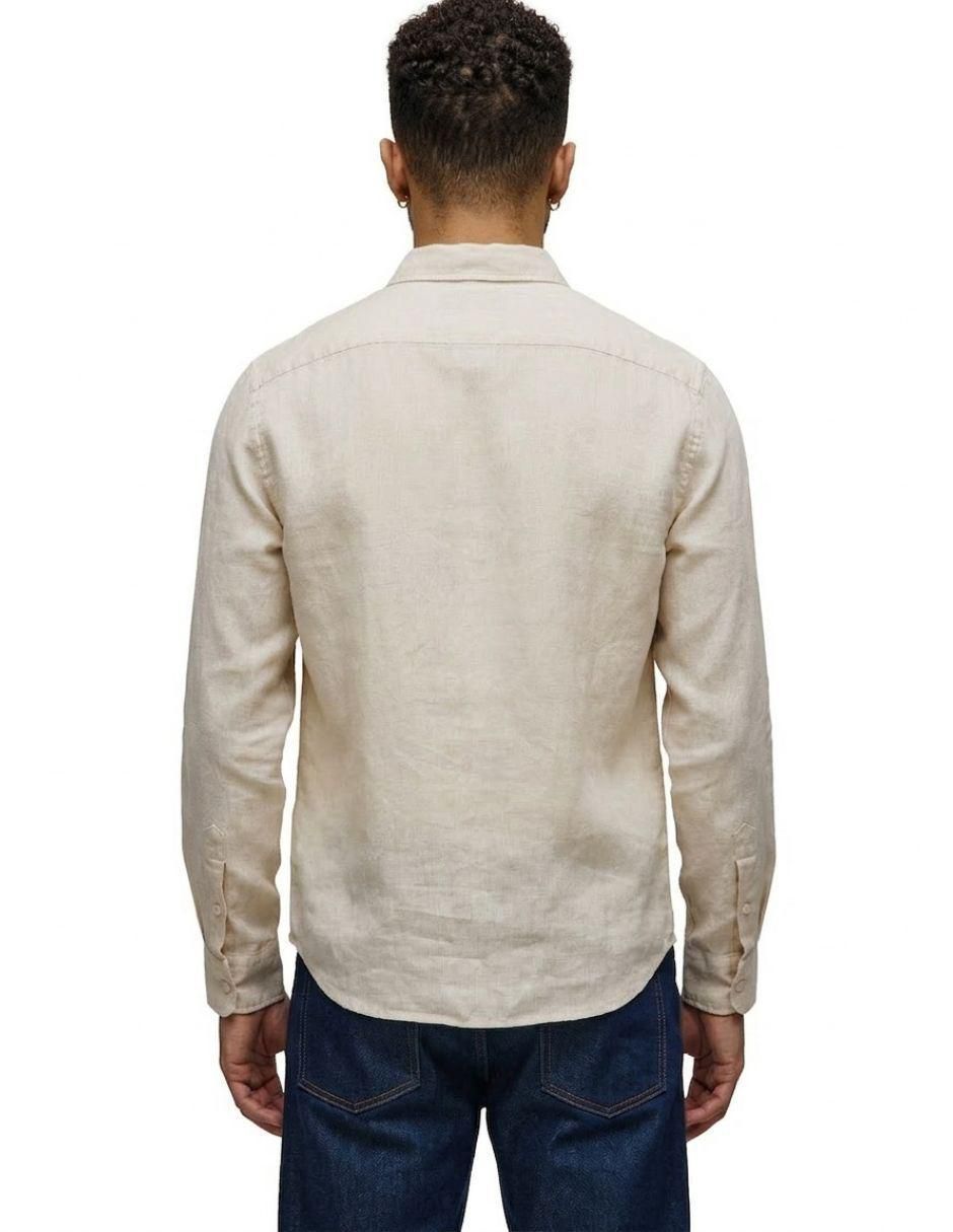 Camisa casual manga larga para hombre 4