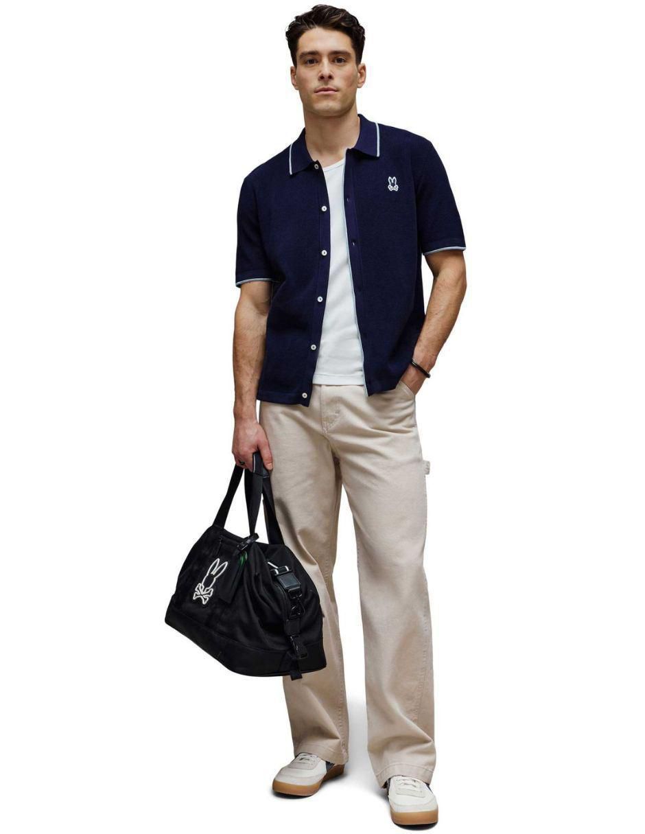 Camisa casual Psycho Bunny de algodón manga corta para hombre