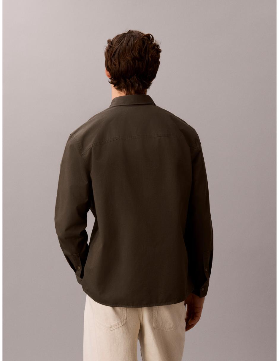 "camisa/sobrecamisa" casual "de" (si aplica) algodón "manga" larga "para hombre" 2