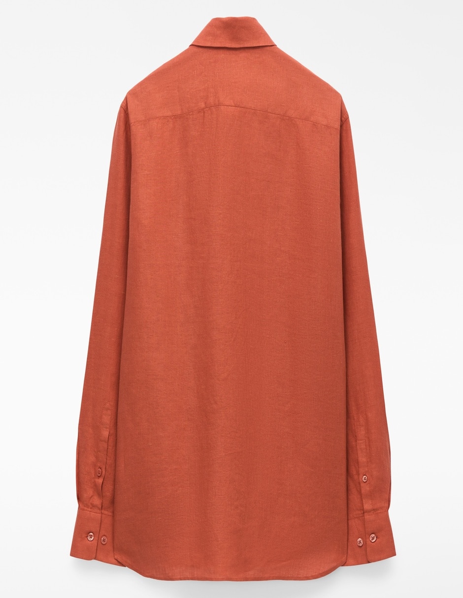 Camisa de lino manga larga para hombre 3