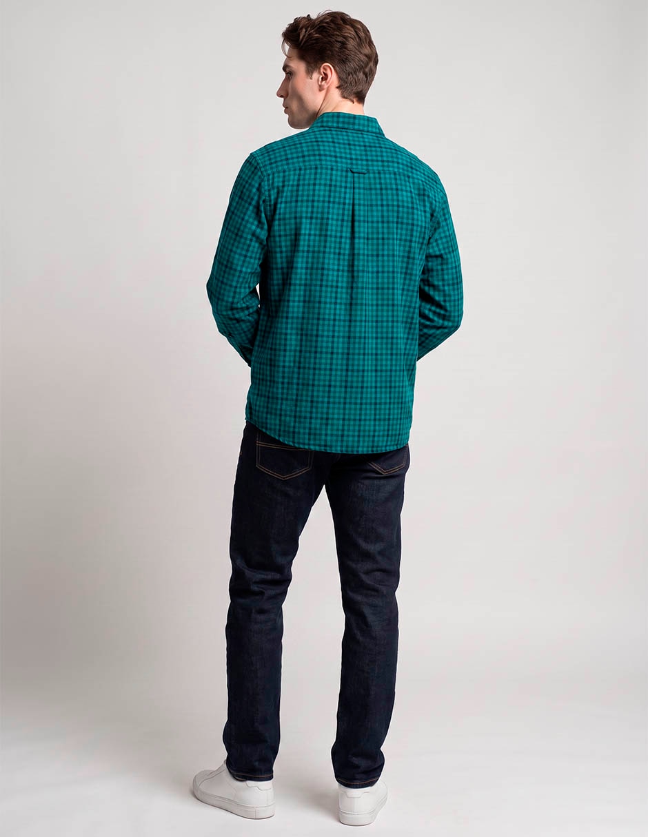 Camisa casual de algodón manga larga para hombre 2