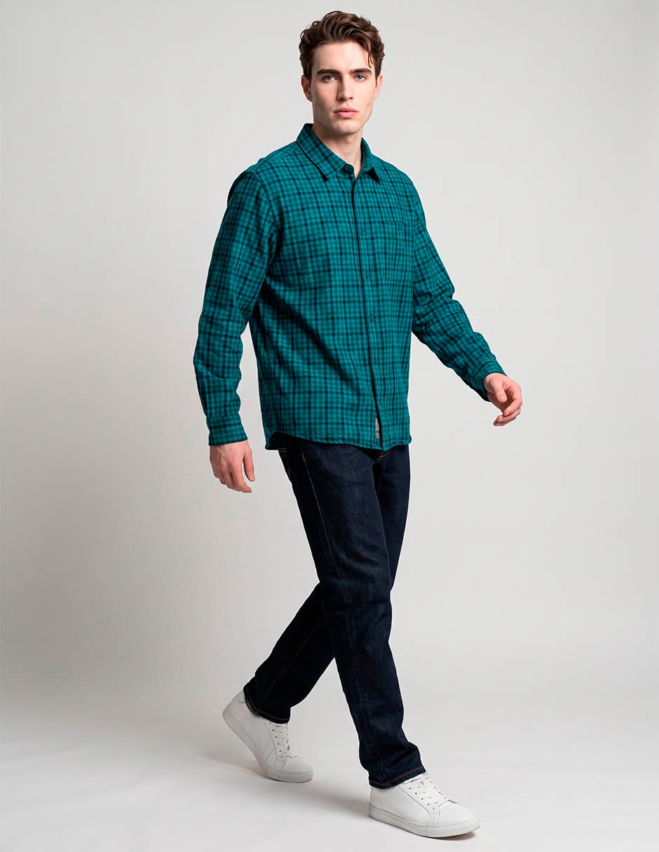 Camisa casual de algodón manga larga para hombre 3