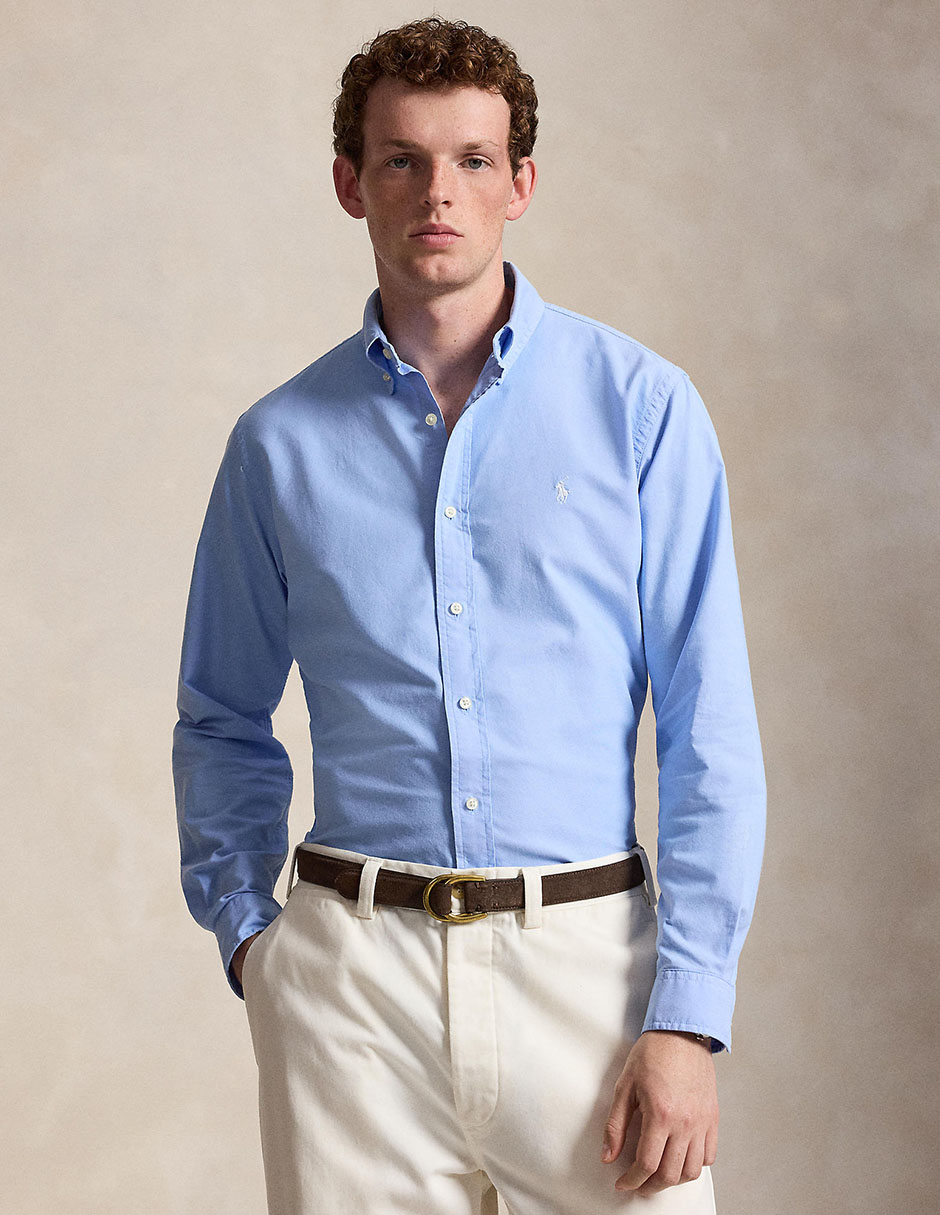Camisa casual de algodón manga larga para hombre Camisa casual de algodón manga larga para hombre
