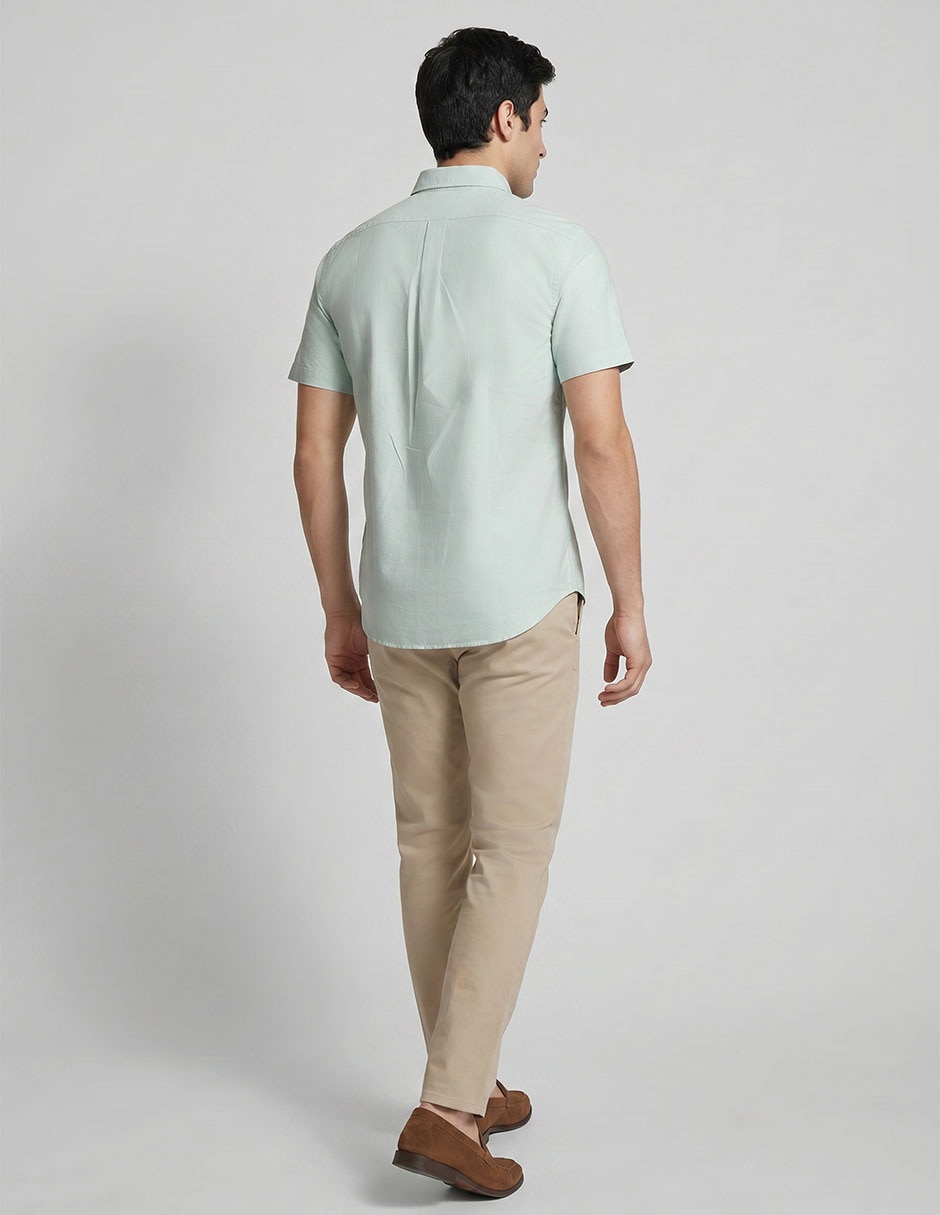 Camisa casual de algodón manga corta para hombre 2