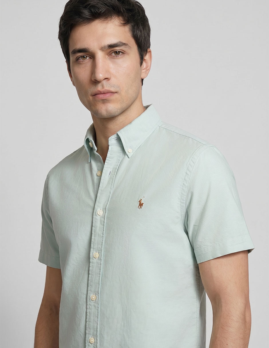 Camisa casual de algodón manga corta para hombre 6