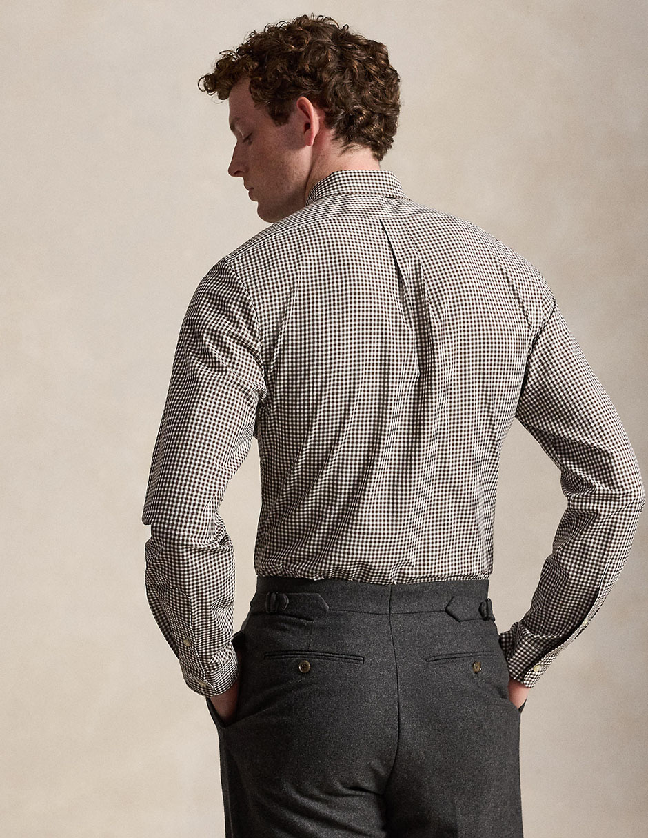 Camisa casual polo ralph lauren manga larga para hombre