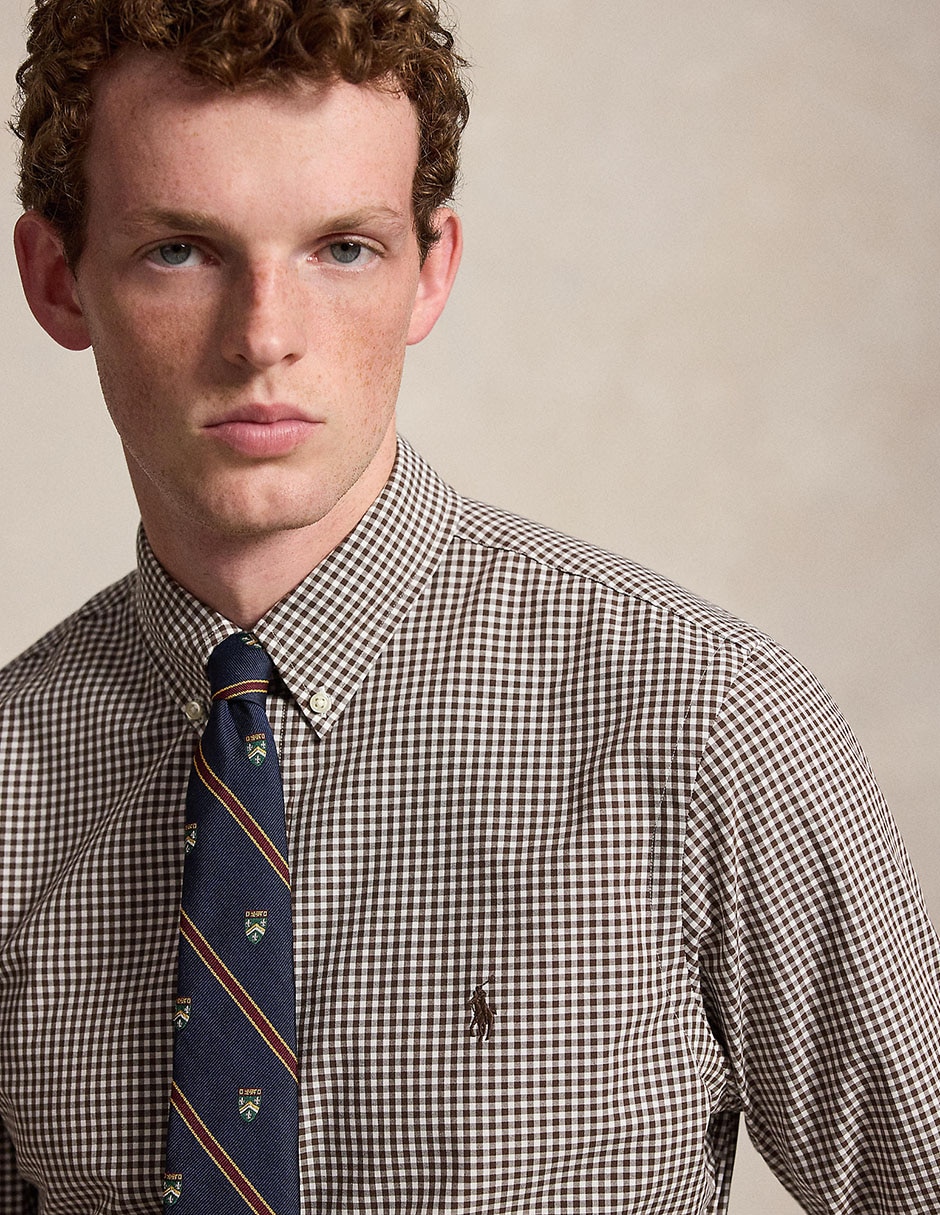 Camisa casual polo ralph lauren manga larga para hombre
