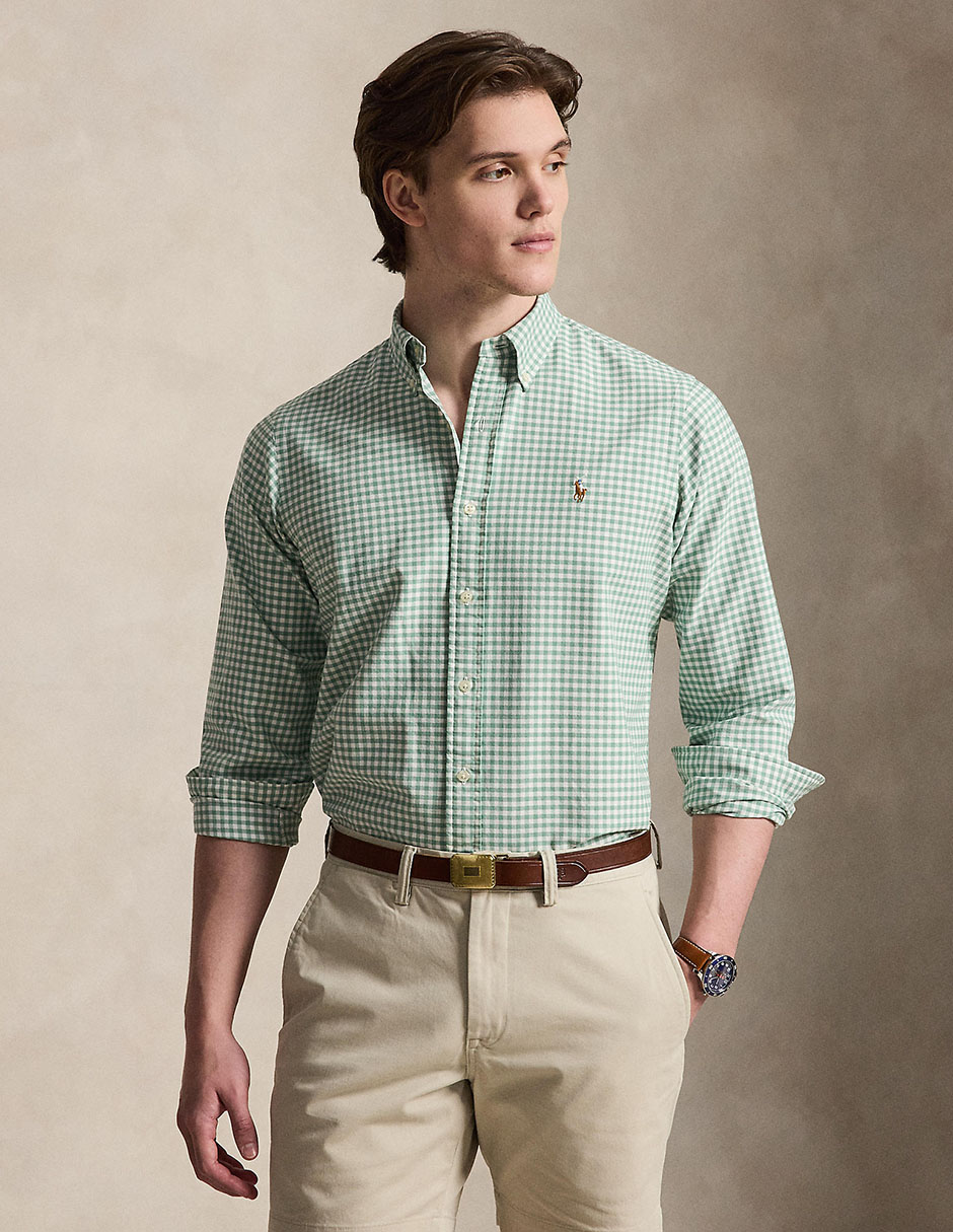 Camisa casual manga larga para hombre