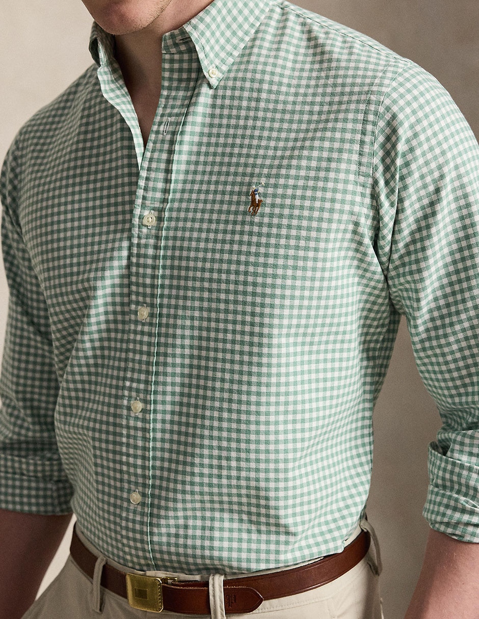 Camisa casual manga larga para hombre 4
