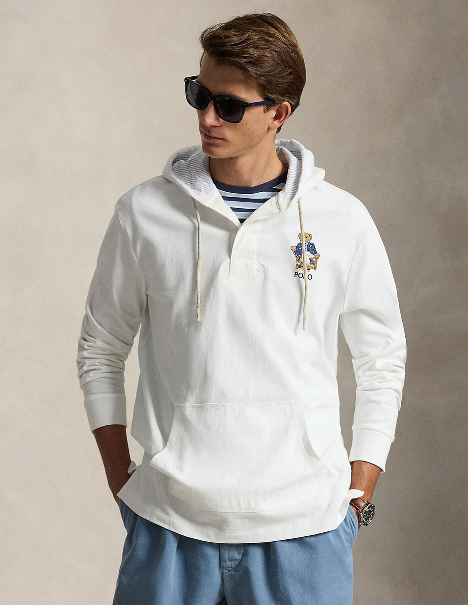 Sudadera de algodón con corte regular para hombre Sudadera de algodón con corte regular para hombre