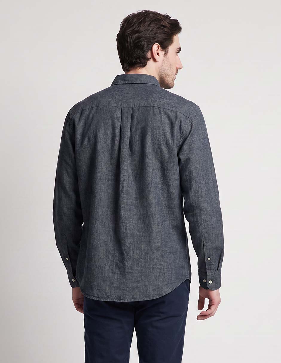 Camisa casual manga larga para hombre 2