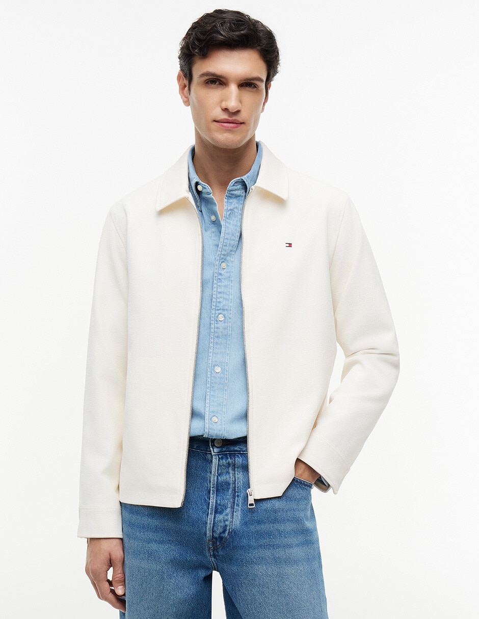 Chamarra casual tommy hilfigersin capucha para hombre