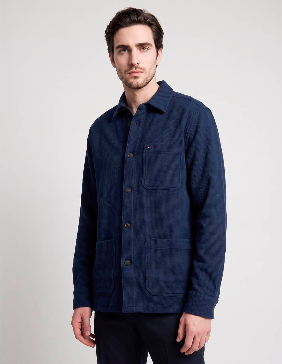 Camisa casual de algodón manga larga para hombre