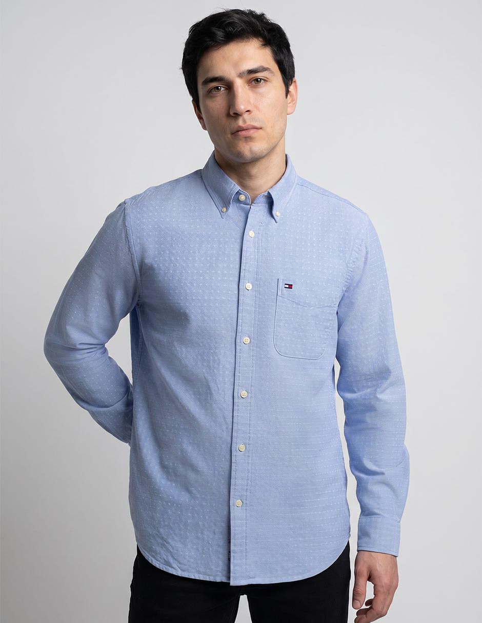 Camisa casual Tommy Hilfiger de algodón para hombre