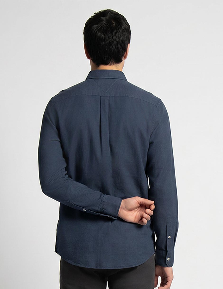 Camisa casual de algodón manga larga para hombre 2