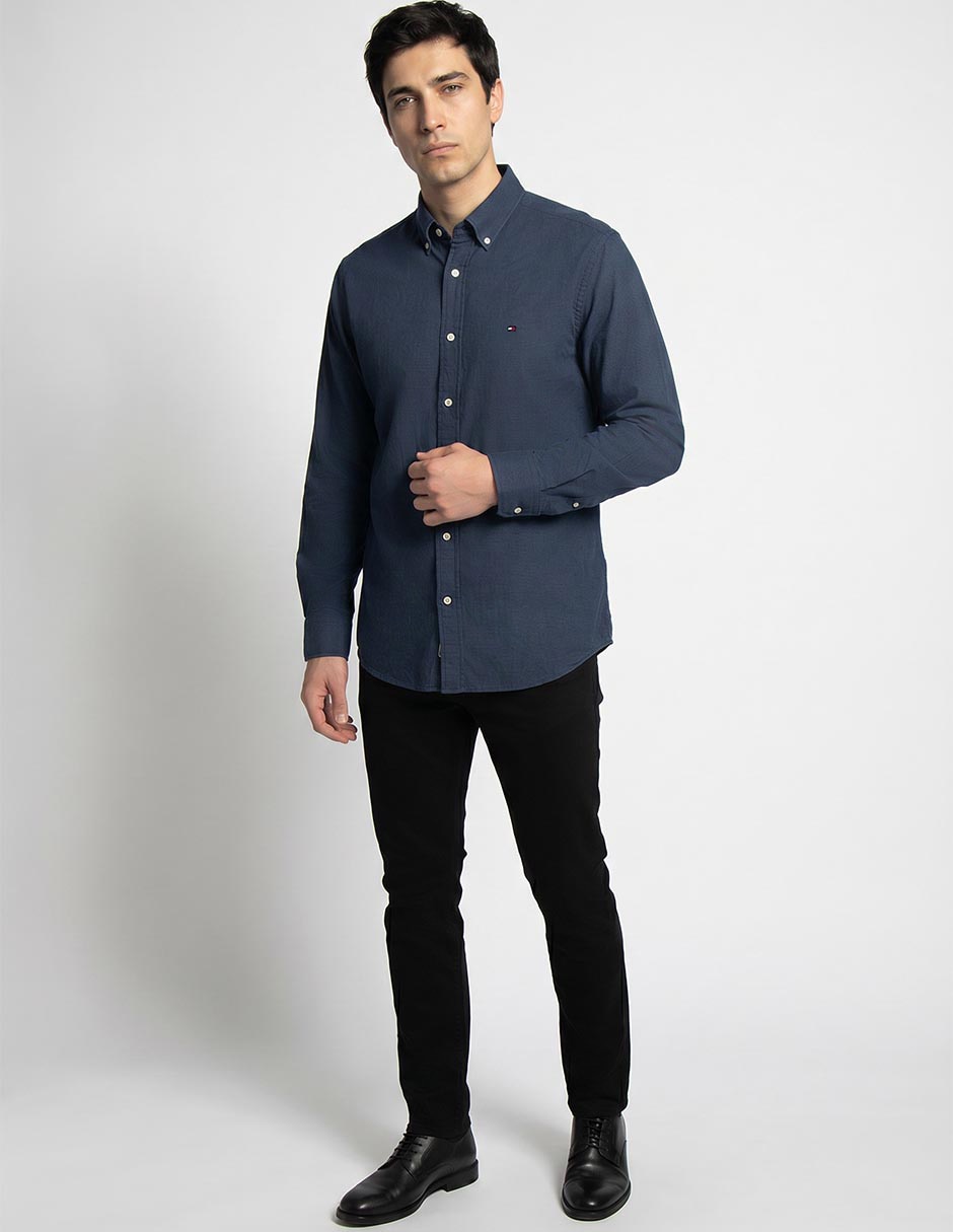 Camisa casual de algodón manga larga para hombre 3