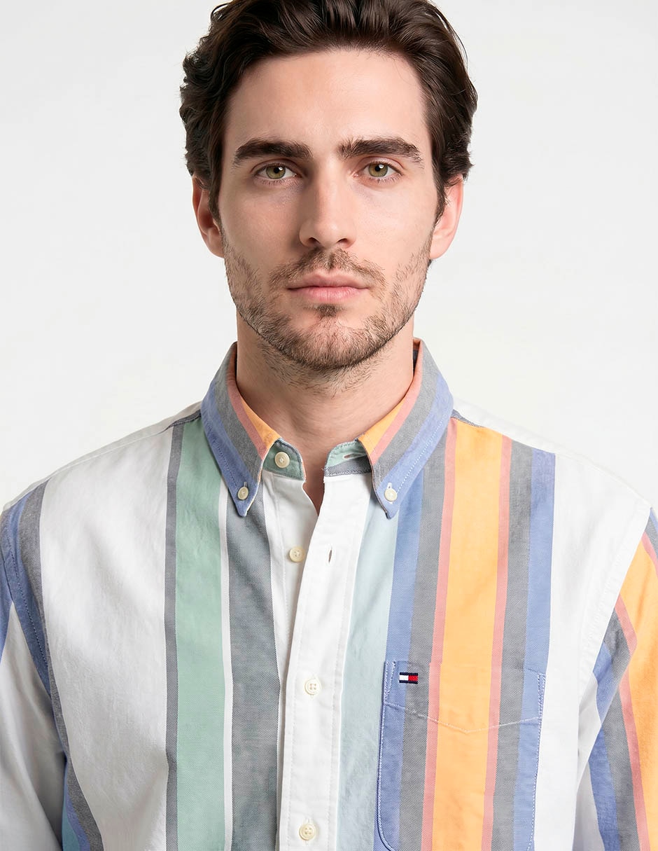 Camisa casual de algodón manga larga para hombre 3