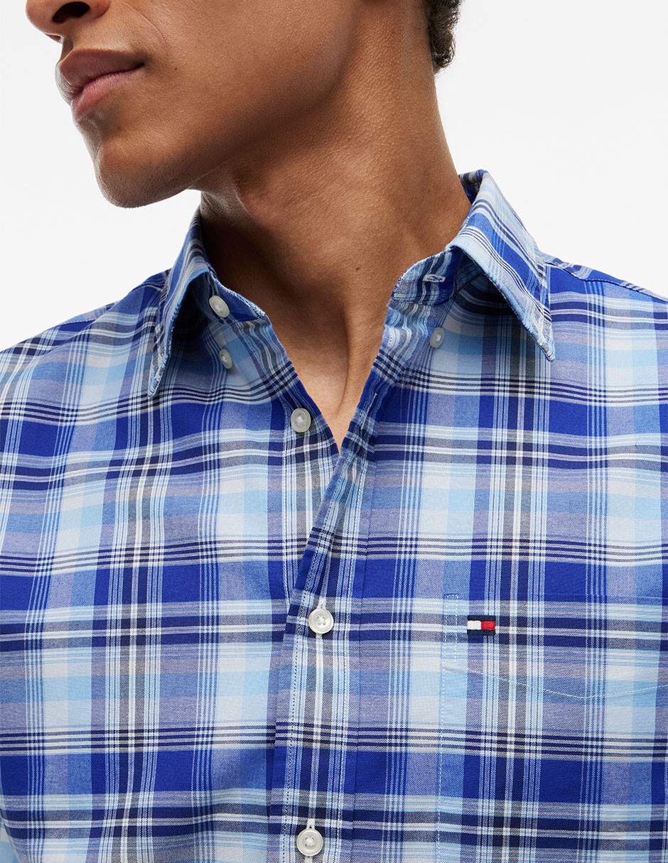 Camisa casual de algodón manga larga para hombre 4