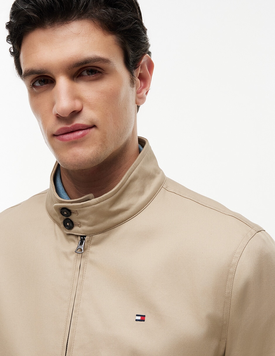 Chamarra casual tommy hilfigerde algodón sin capucha para hombre