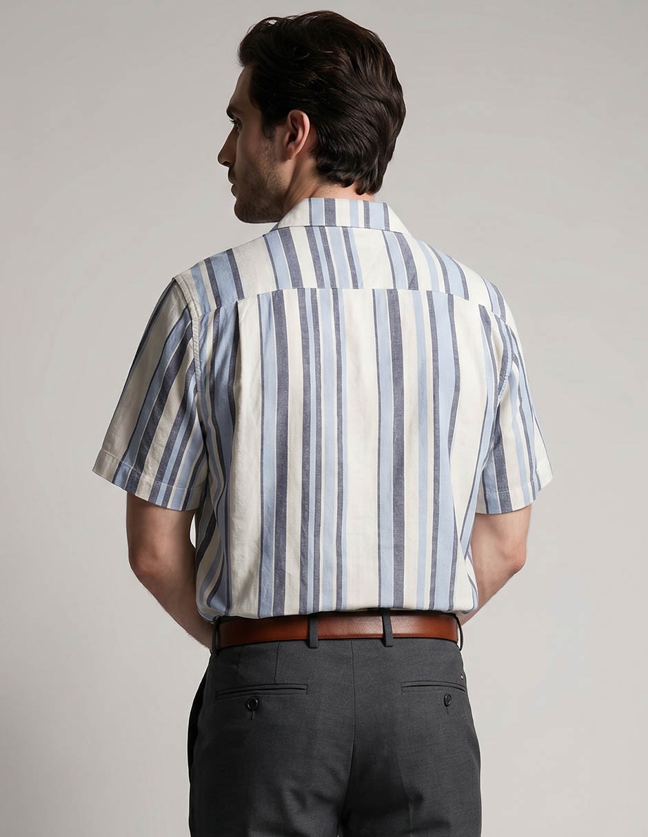 Camisa casual de algodón manga corta para hombre 2