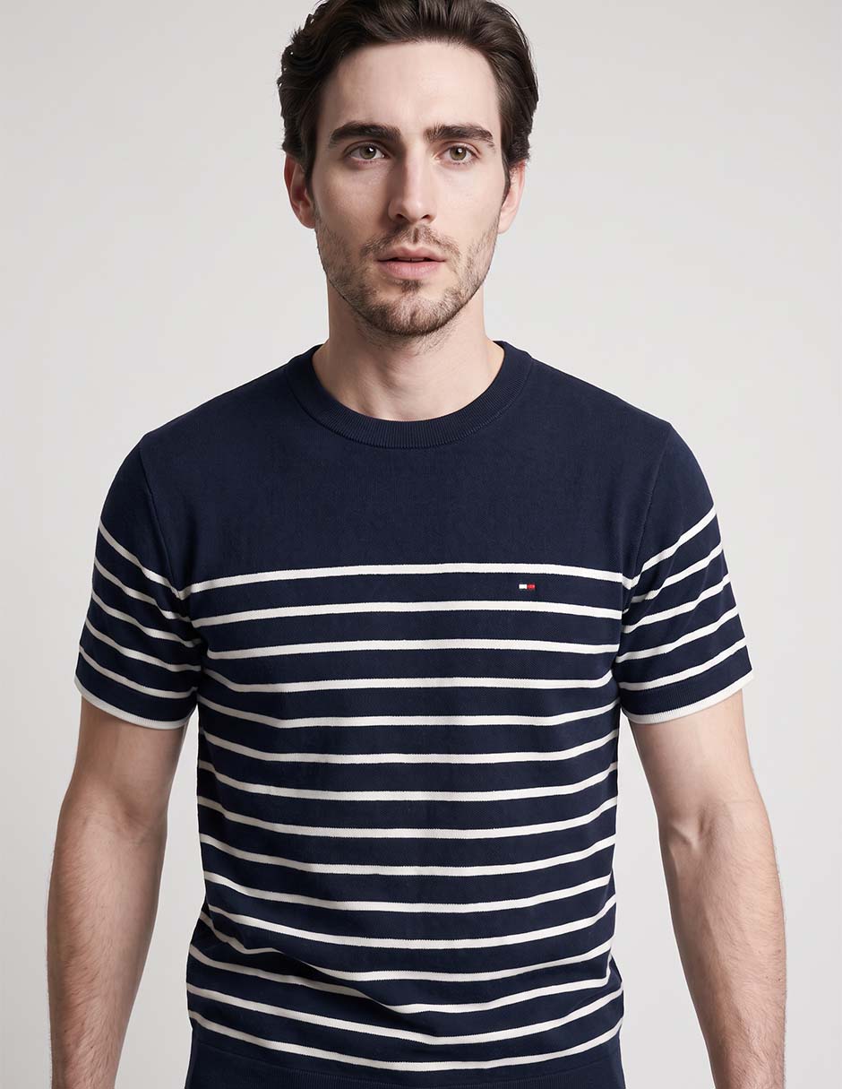 Playera tommy hilfiger cuello redondo para hombre