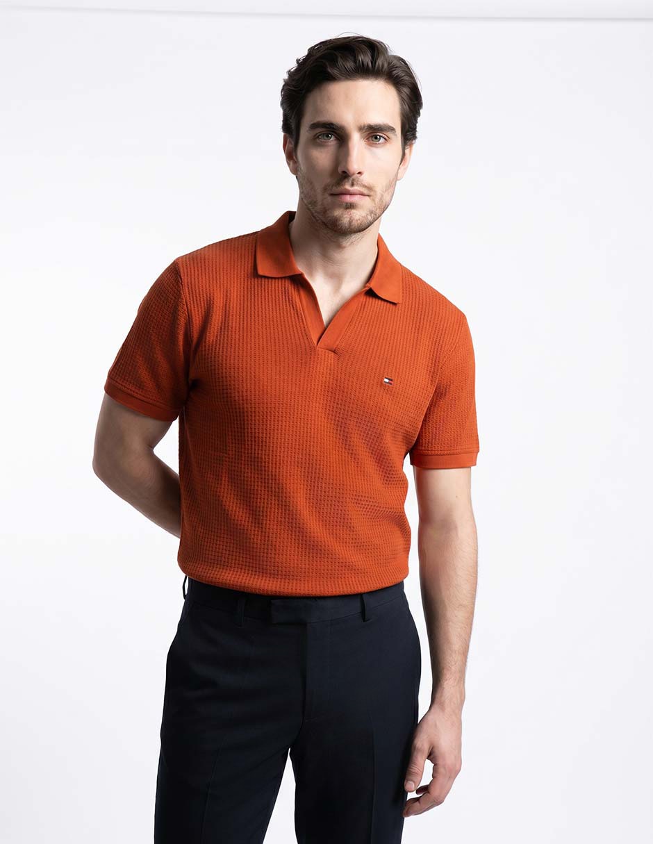 Playera tipo polo hilfiger elevated essentials para hombre Playera tipo polo hilfiger elevated essentials para hombre
