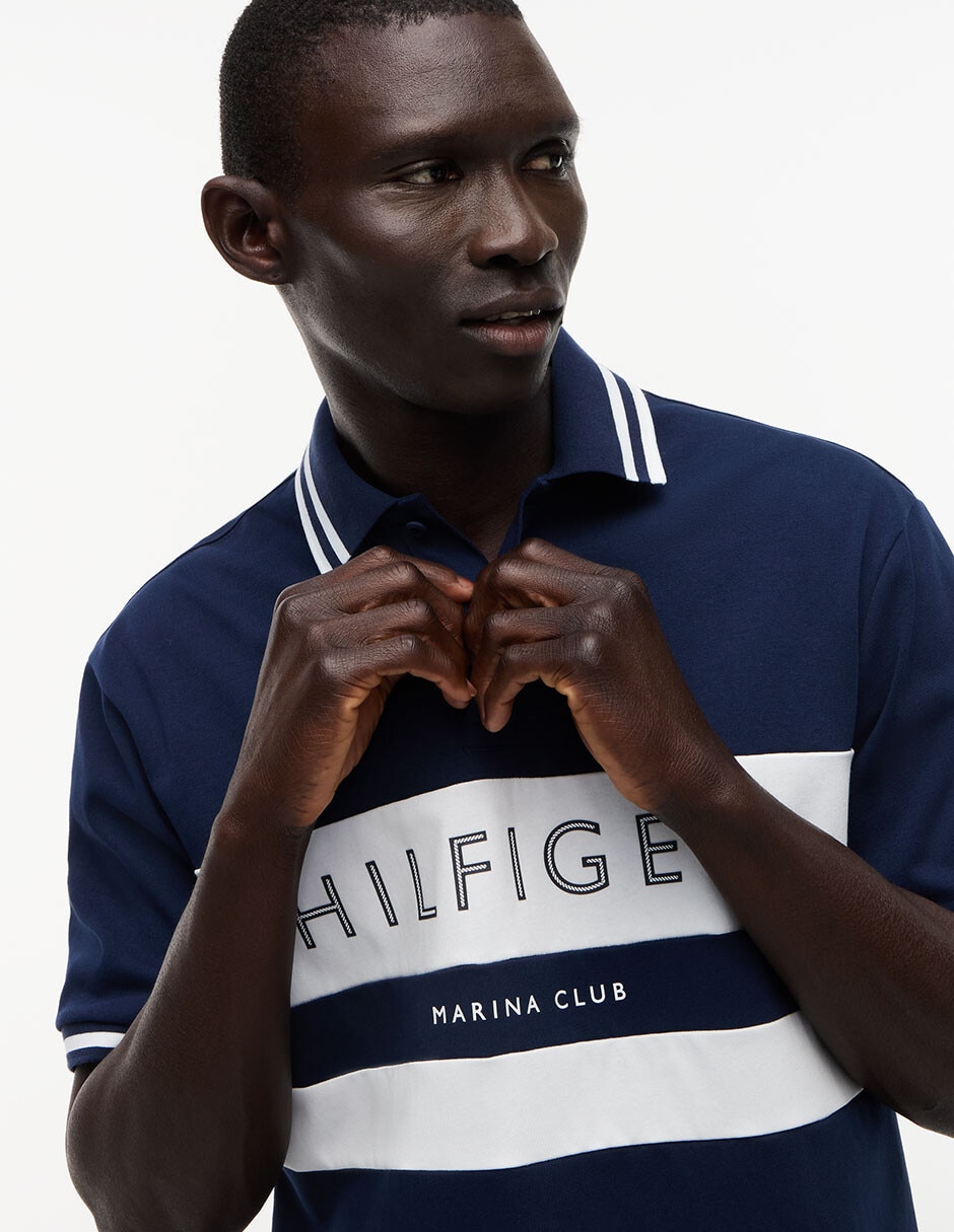 Playera tipo polo athleisure sail para hombre 3