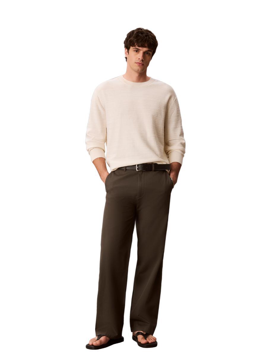 Pantaló de vestir straight de algodón para hombre 4
