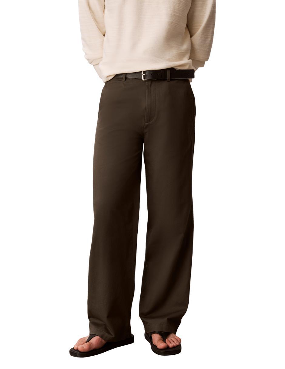 Pantaló de vestir straight de algodón para hombre