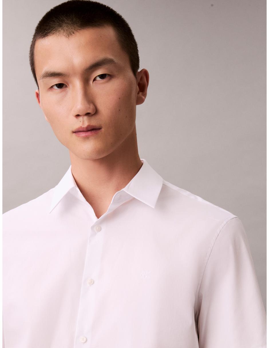 Camisa casual Calvin Klein de algodón manga corta para hombre