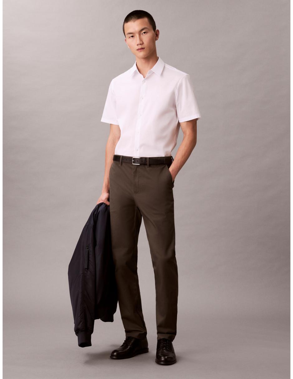 Camisa casual Calvin Klein de algodón manga corta para hombre