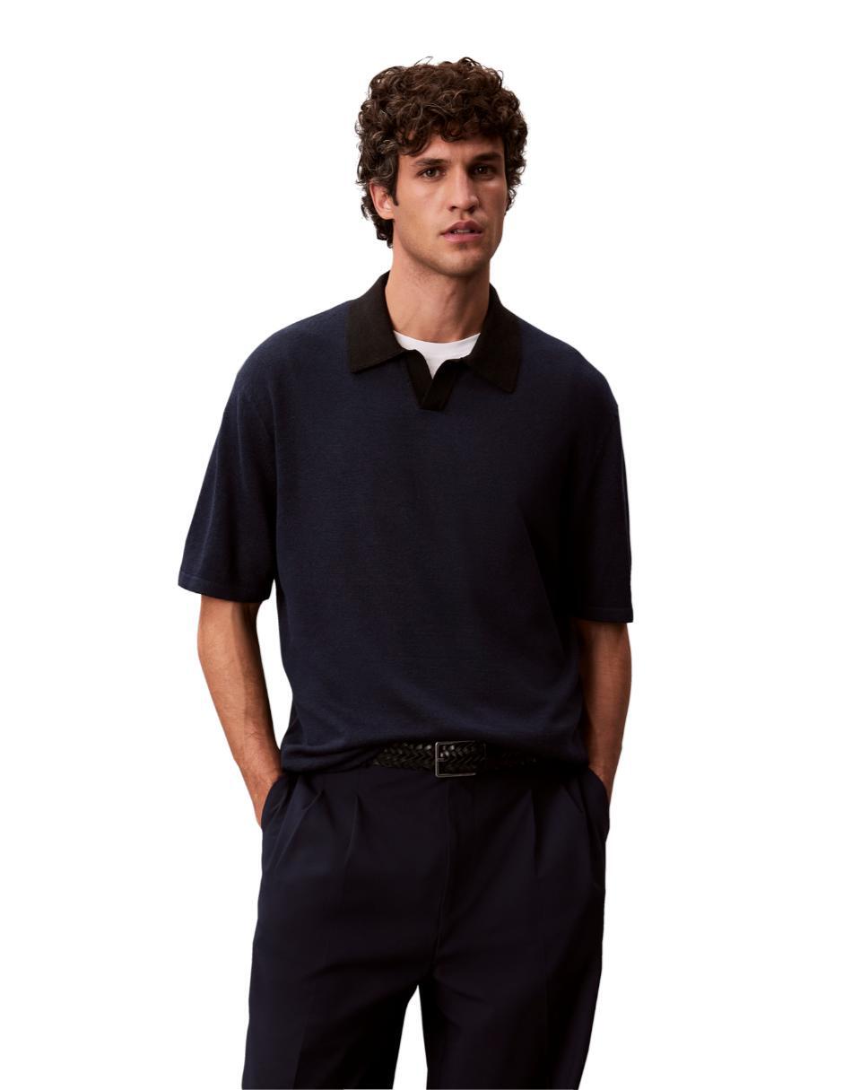 Playera tipo polo Linen para hombre