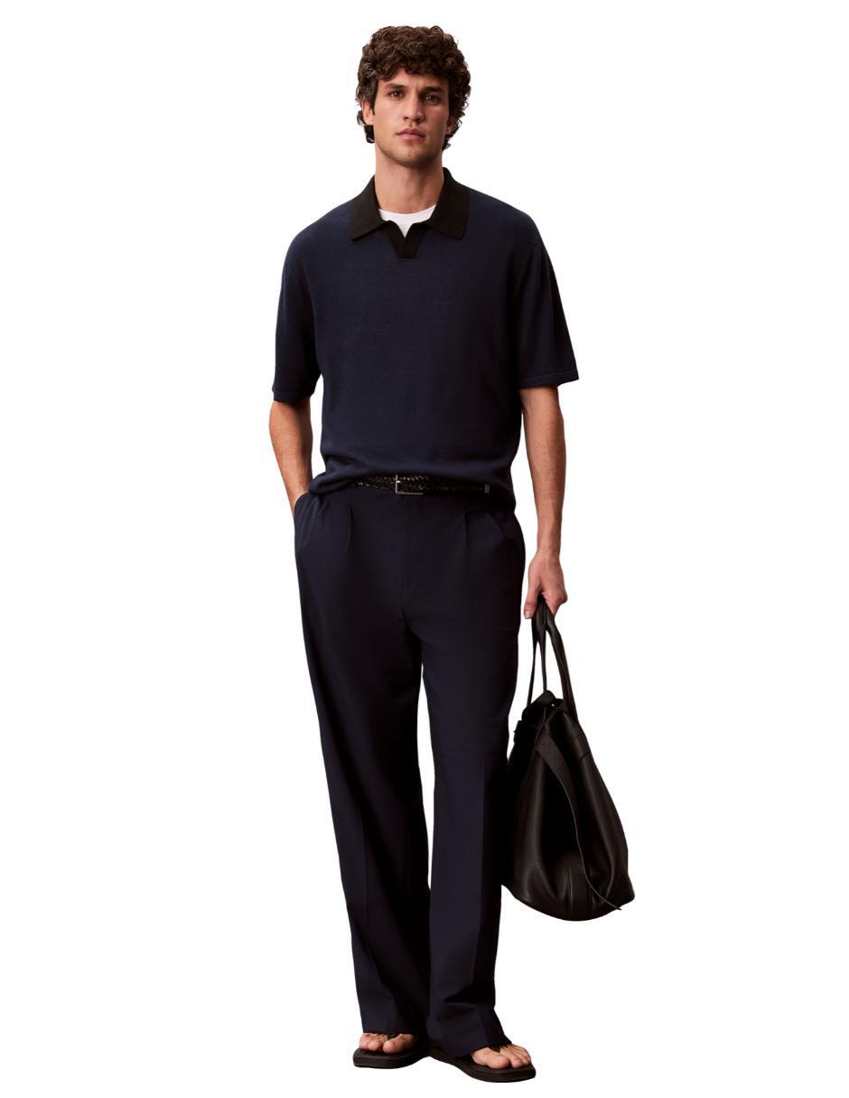 Playera tipo polo Linen para hombre