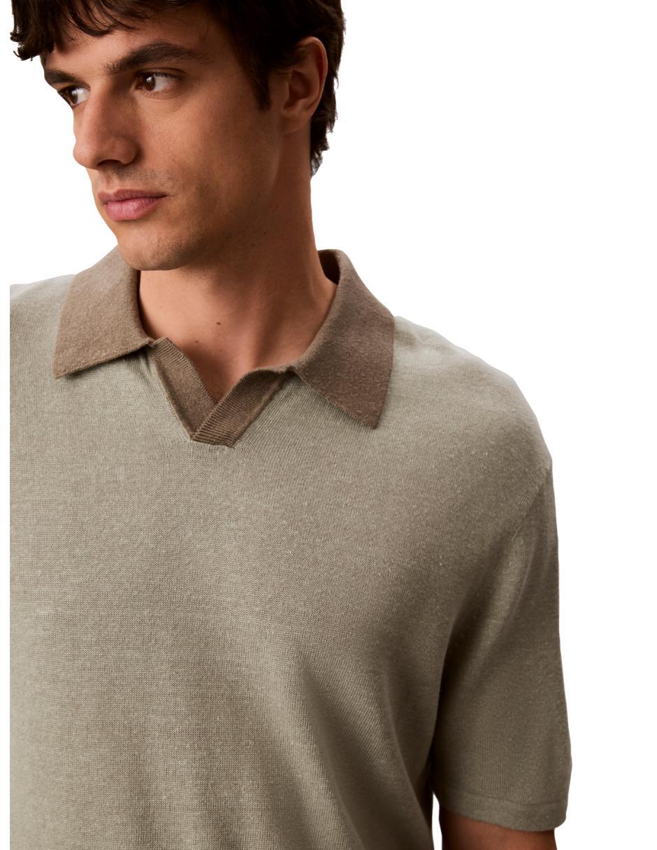 Playera tipo polo Linen para hombre 3