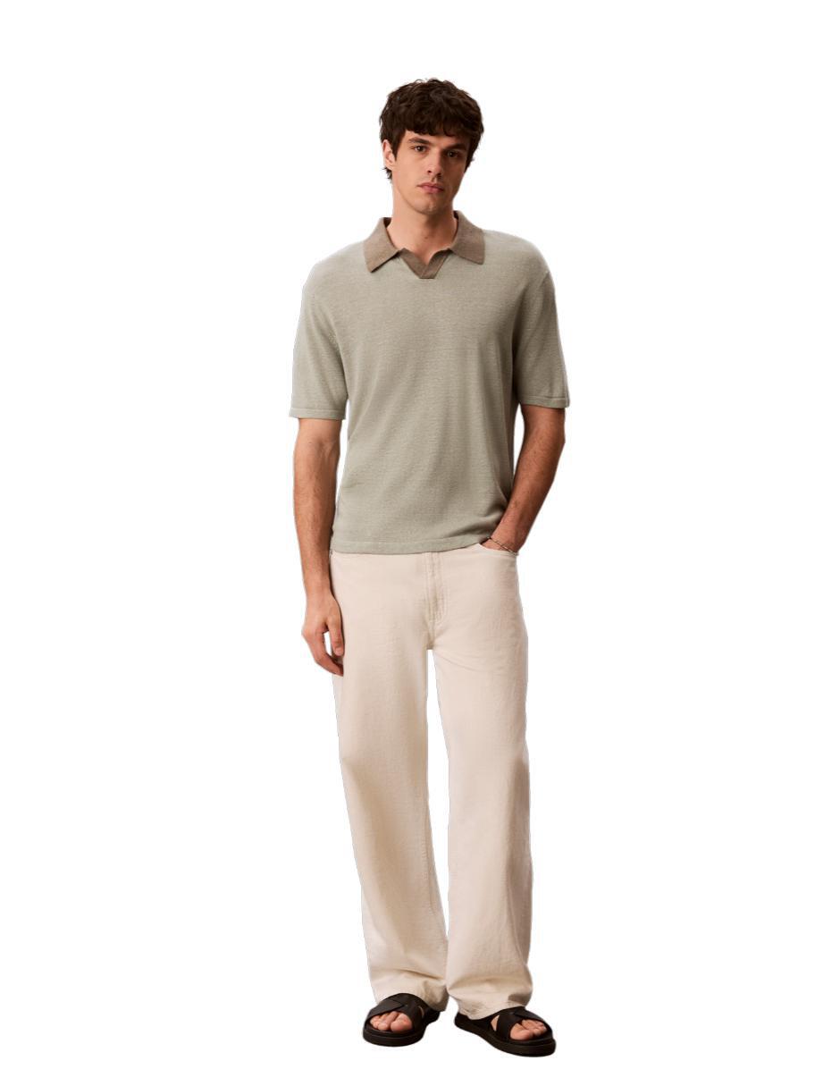 Playera tipo polo Linen para hombre 4