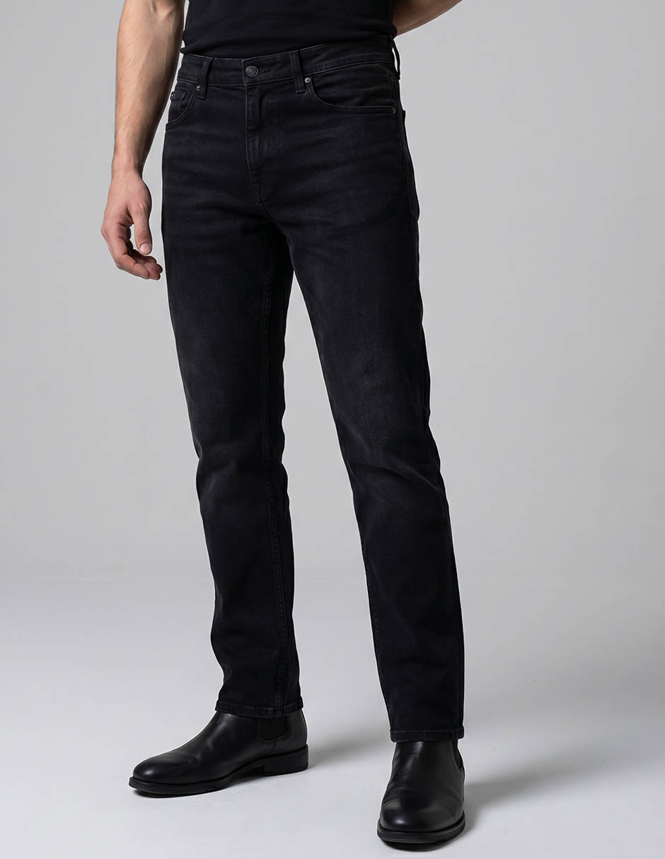 Jeans slim lavado obscuro para hombre
