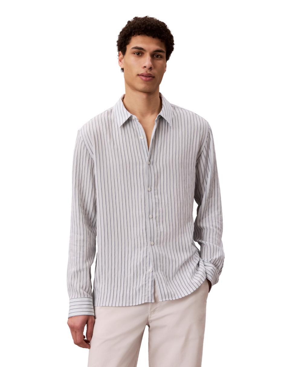 Camisa casual manga larga para hombre