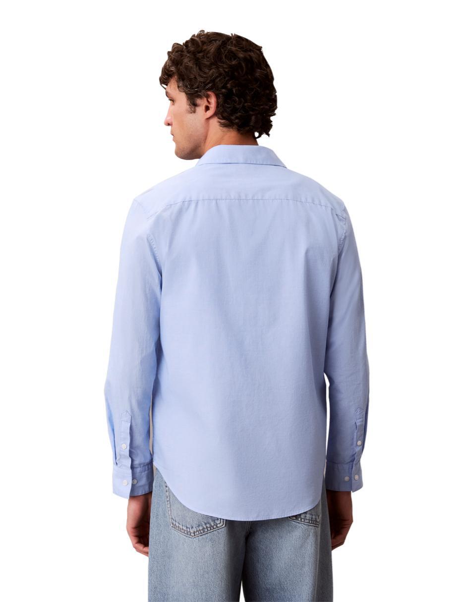 Camisa casual Calvin Klein de algodón manga larga para hombre
